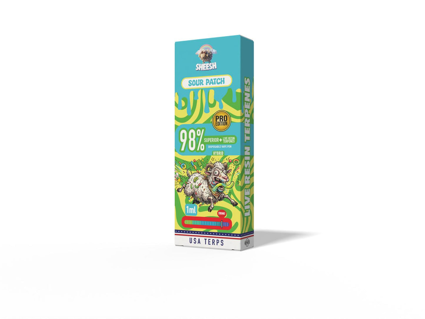 VAPE DESECHABLE H3 98% SOUR PATCH 1ML – SHEESH