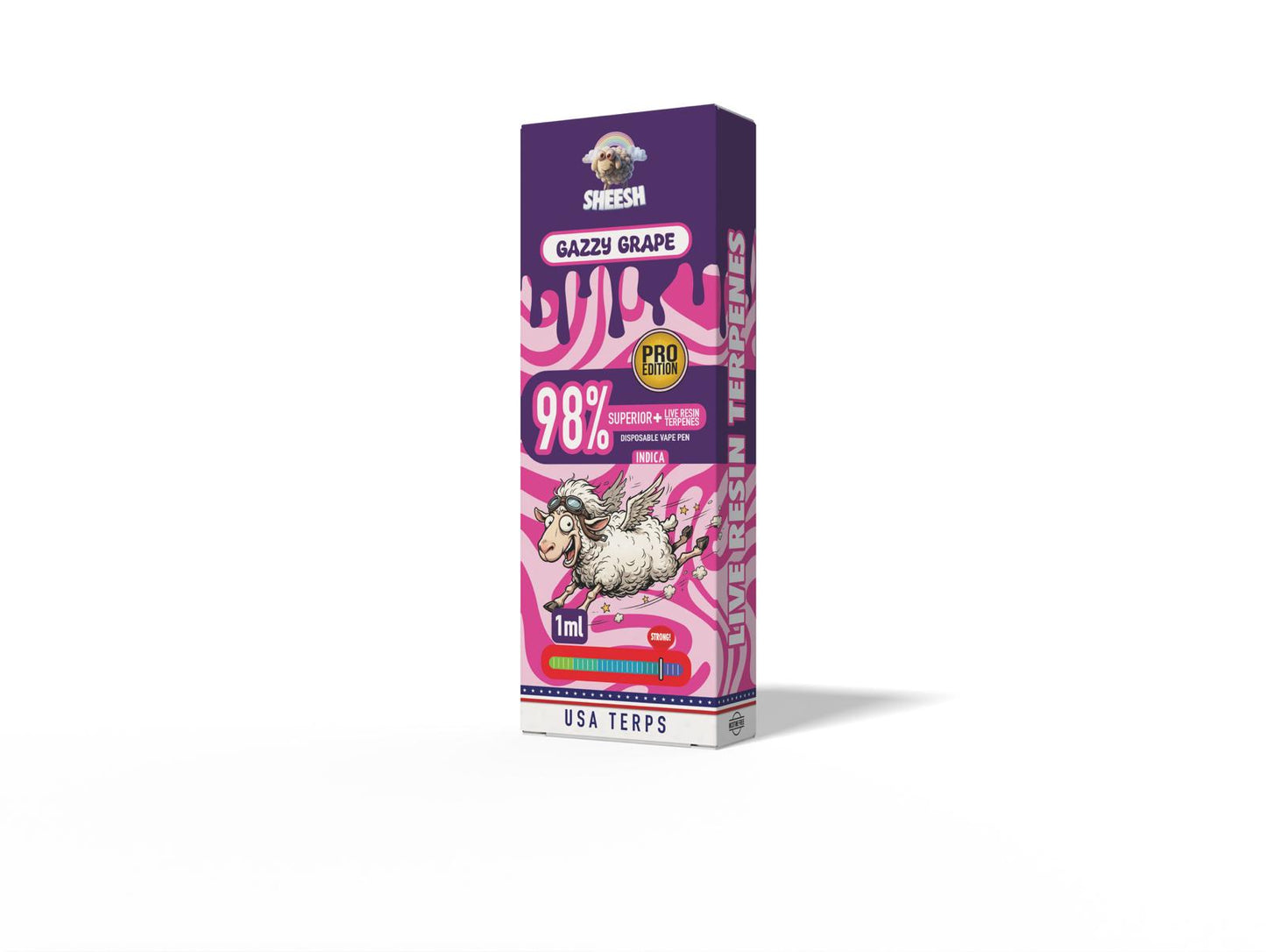 VAPE DESECHABLE H3 98% GAZZY GRAPE 1ML – SHEESH