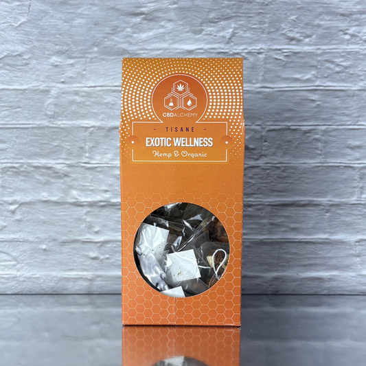 Infusión Exotic Wellness con semilla de cáñamo – 12 bolsitas de 2g