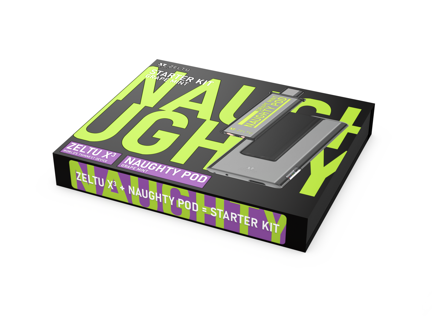 KIT INICIO VAPER ZELTU X³ + NAUGHTY POD H10