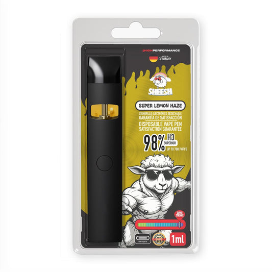 VAPE DESECHABLE H3 98% SUPER LEMON HAZE 1ML – SHEESH