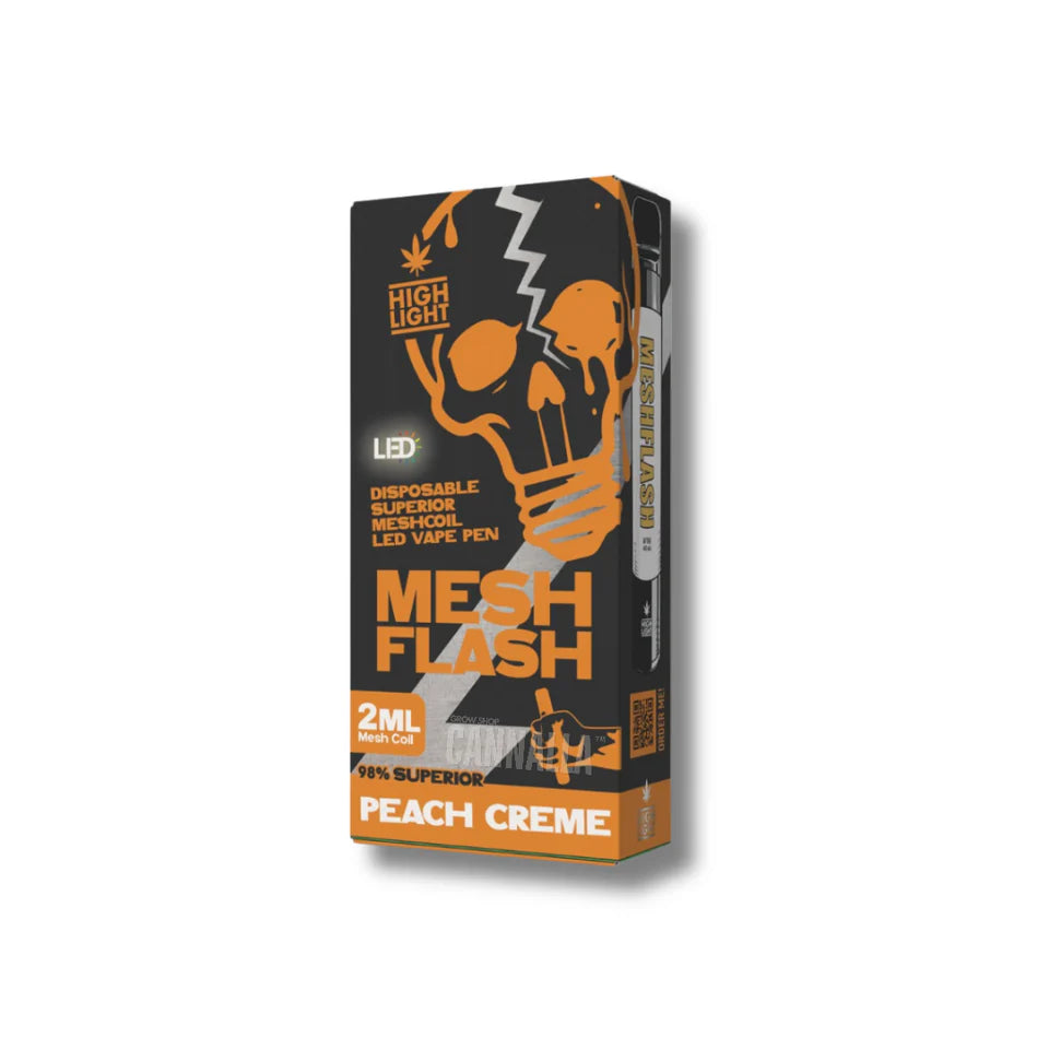 VAPE DESECHABLE H2 98% PEACH CREME 2ML – MESH FLASH