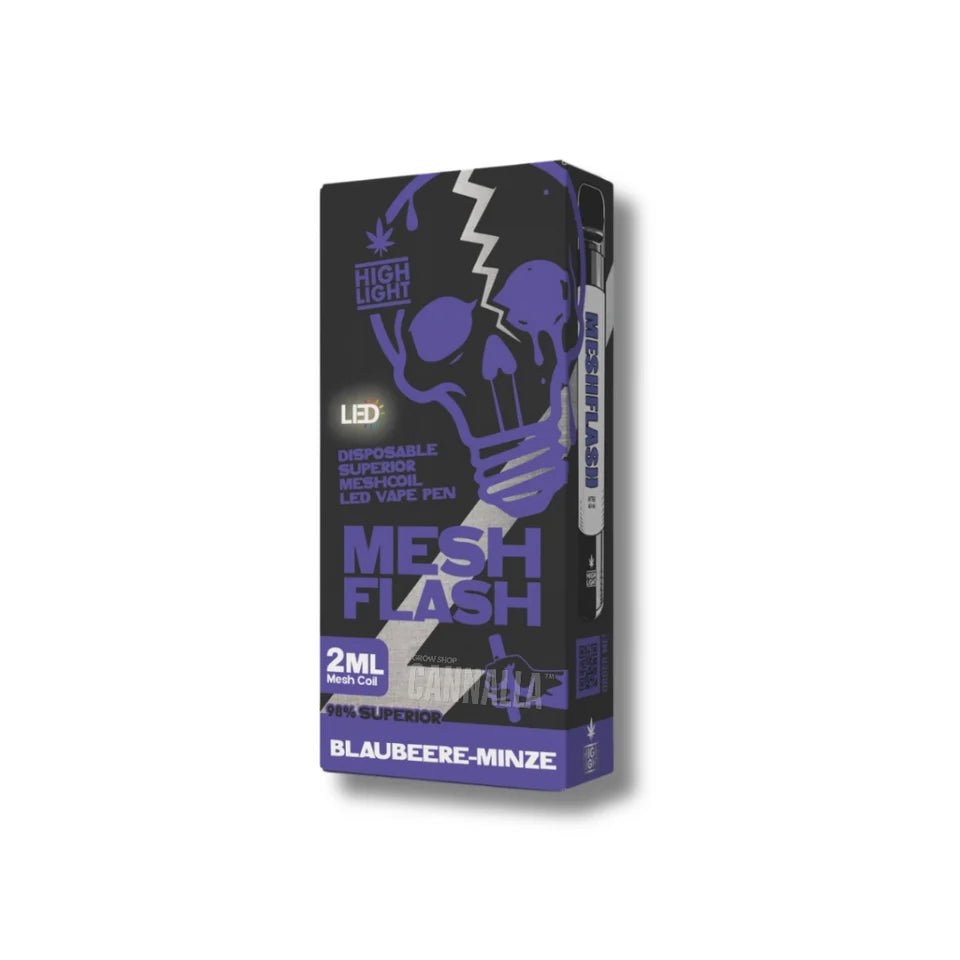 VAPE DESECHABLE H2 98% BLUEBERRY MINT 2ML – MESH FLASH